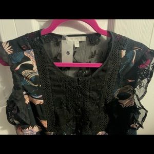 NWT Crane Printed Blouse (Large)